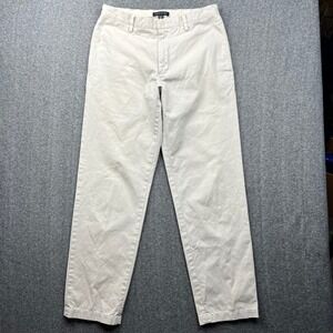 Banana Republic Chinos Mens 33x34 Cream Fits 31x32 Gavin Cotton Pants